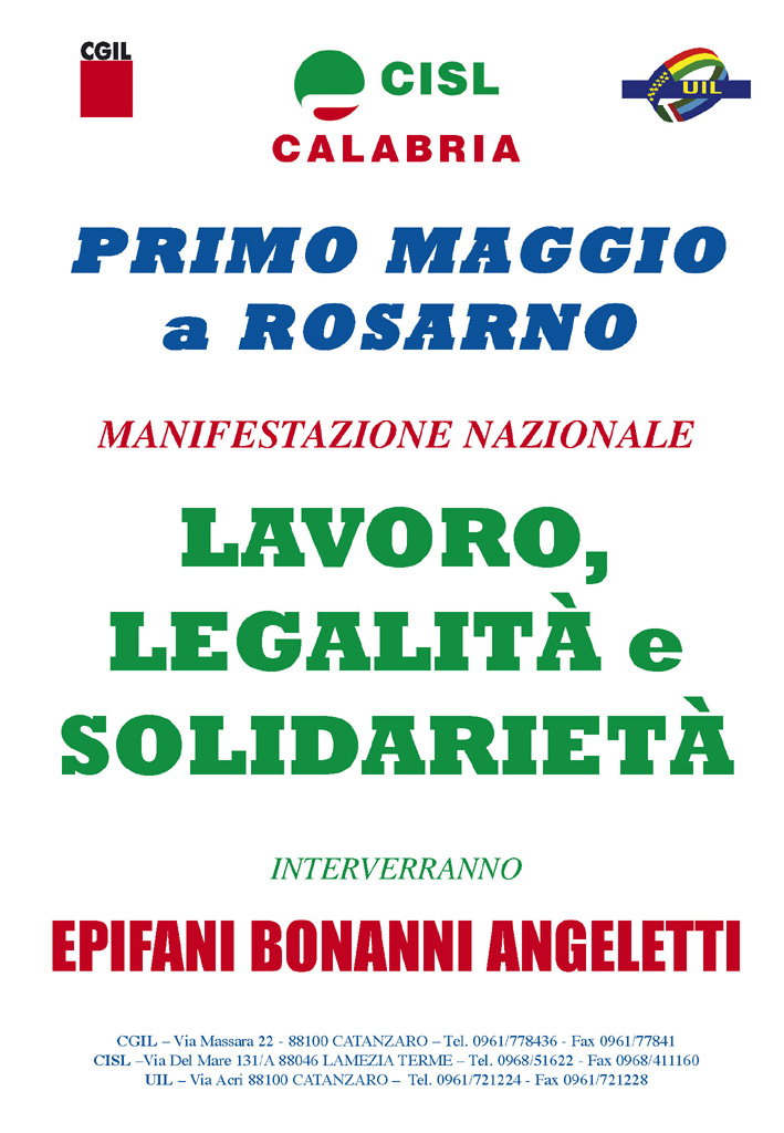 PRIMO MAGGIO ROSARNO